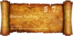Barna Tullia névjegykártya